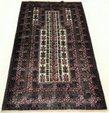 1.5x1m Vintage Prayer Persian Balouchi Rug