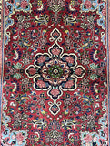 1.5x1m Roses Hamedan Persian Rug