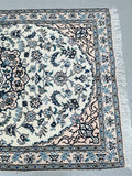 1.5x1m Beige Persian Nain Rug