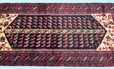 2.3x1.1m Paisley Balouchi Persian Rug