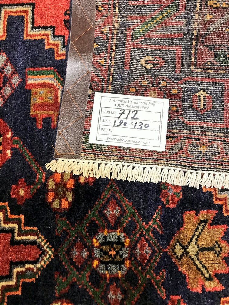1.9x1.3m Tribal Khamseh Persian Rug