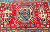 2.5x1.7m Caucasian Afghan Kazak Rug