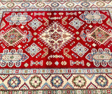 2.4x1.6m Tribal Afghan Kazak Rug