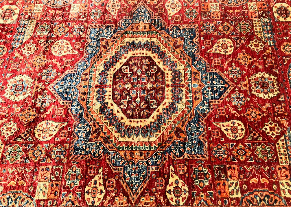2.4x1.8m Superb Afghan Mamluk Rug