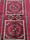 2.1x1.1m Vintage Balouchi  Persian Rug