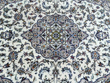 2.2x1.5m Beige Persian Kashan Rug