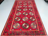 2.8x1.5m Vintage Tribal Persian Quchan Rug