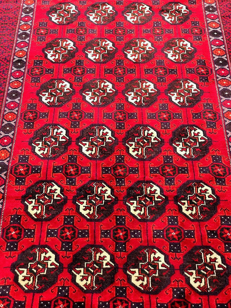 2.8x1.3m Tribal Persian Bokhara Rug