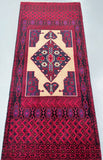 1.7x0.8m Persian Balouchi Prayer Rug