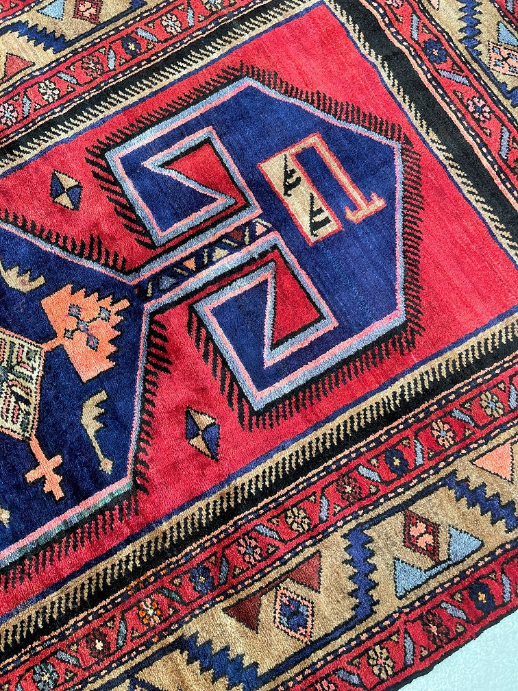 2.3x1.3m Tribal Zanjan Persian Rug