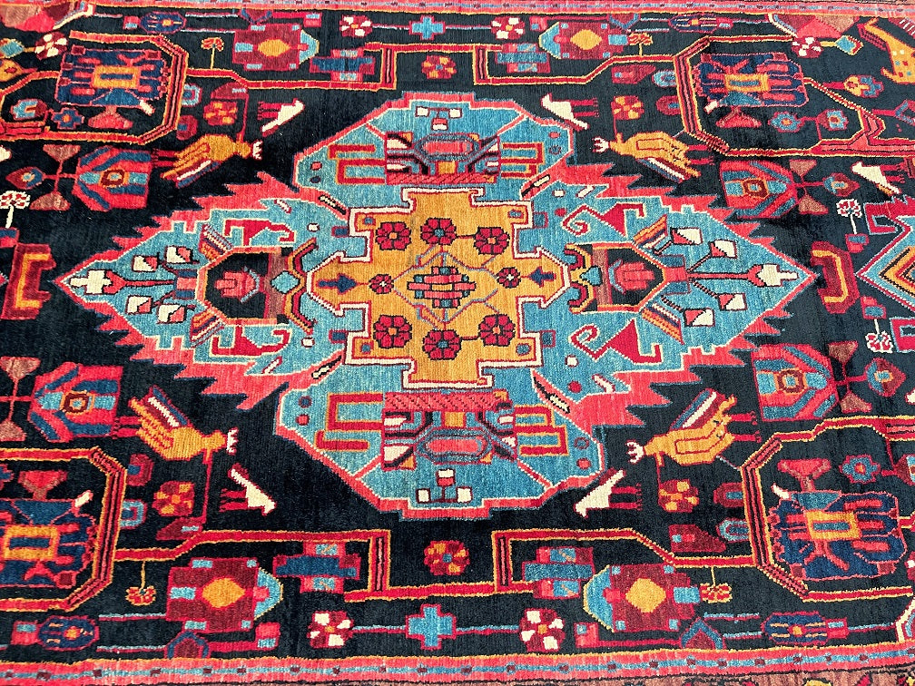 3.3x1.5m Tribal Persian Hamedan Rug