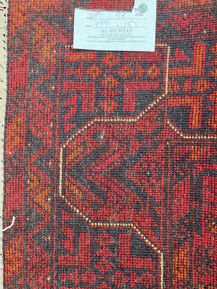 2x1.5m Tribal Afghan Khal Rug