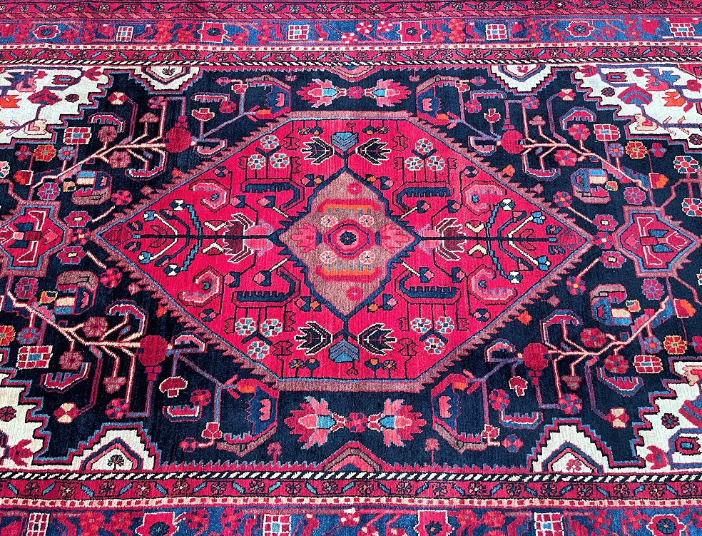 2.9x1.6m Tribal Hamedan Persian Rug