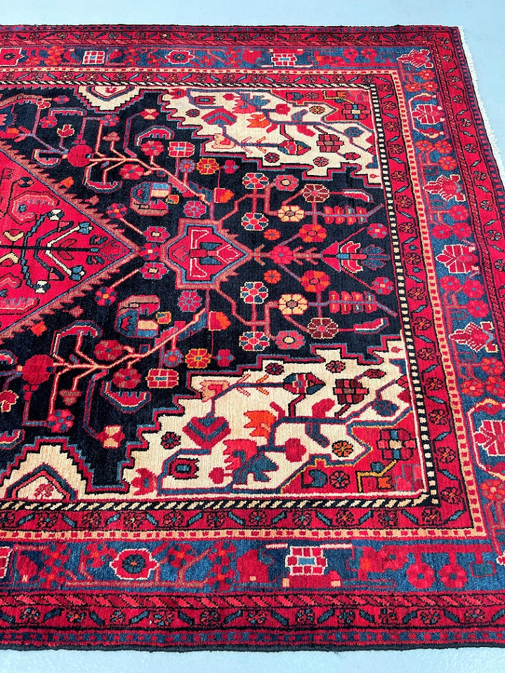 2.9x1.6m Tribal Hamedan Persian Rug