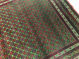 2x1.5m Emerald Green Muri Gul Afghan Rug - shoparug
