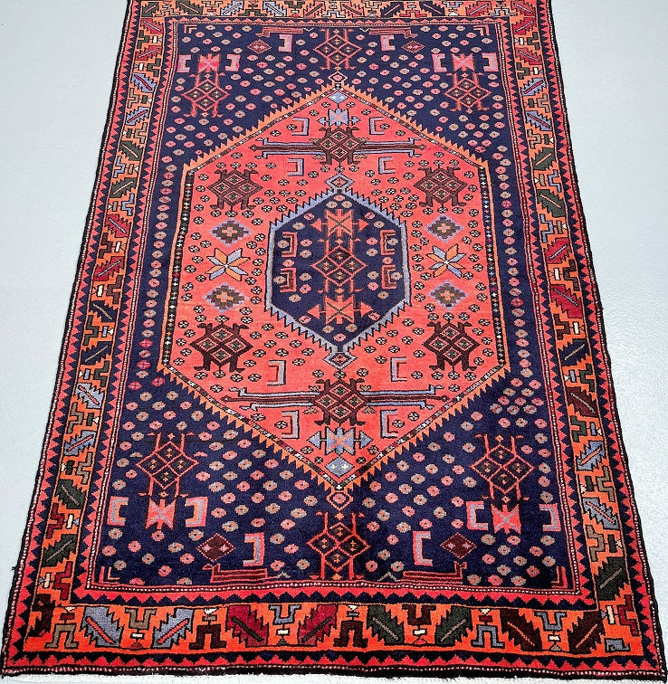 1.95x1.25m Tribal Persian Zanjan Rug