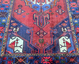 Tribal Persian Zanjan Rug 2x1.3m