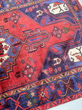Tribal Persian Zanjan Rug 2x1.3m