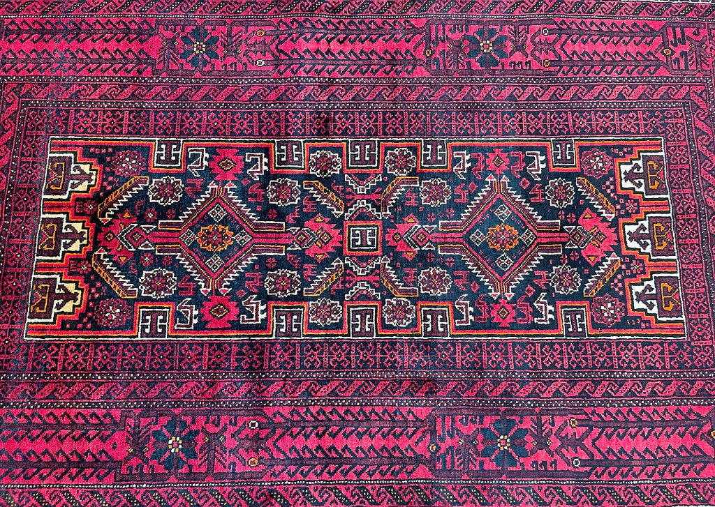 1.8x1.1m Tribal Persian Balouchi Rug