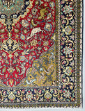 2x1.3m Vintage Qum Persian Rug