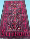 1.9x1.1m Tribal Persian Balouchi Rug