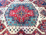 2.9x2.4m Heriz Design Afghan Kazak Rug