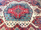2.9x2.4m Heriz Design Afghan Kazak Rug