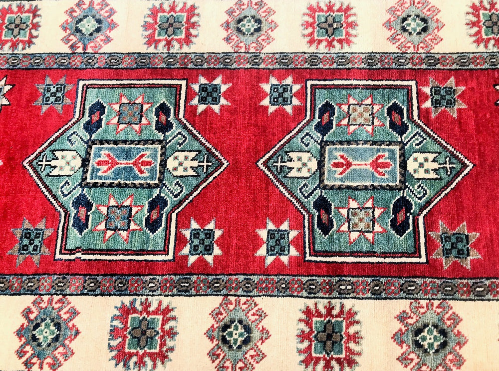 2.9m Tribal Afghan Kazak Hall Runner