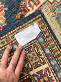 1.5x1.1m Afghan Super Kazak Rug