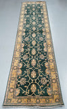 Pure wool hand knotted Afghan Chobi hall runner rug 296x77cm Perth