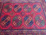 Stunning lambs wool hand knotted nomadic Afghan Ersari rug 2x1.5m