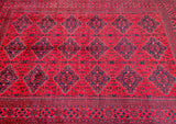 Superb full room size lambs wool hand knotted Afghan Ersari rug 310x200cm