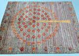 Contemporary pictorial hand knotted Afghan Gabbeh rug 2x1.5m