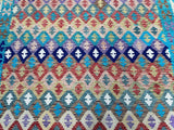 Full room size Boho hand woven Afghan Kyber kilim rug 2.9x2m Perth