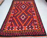 Full room size pure wool flat weave Afghan Meymana kilim rug 2.9x1.8m Tasmania