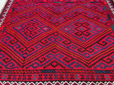 Large room size pure wool handmade Afghan Maymana Kilim rug 290x231cm Perth