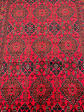 Full room size lambs wool hand knotted Afghan Kunduz rug 3x2m
