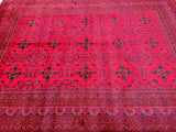 Large room size wool tribal handmade Afghan Kunduz rug 3.5x2.5m Perth