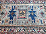 Full room size wool handmade Afghan royal Kazak rug 2.9x2m