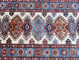 Amazing 3.2m Long Authentic Handmade Super Kazak Afghan Hall Runner