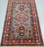 Gorgeous lambs wool hand knotted Afghan royal Kazak rug 152x98cm Perth