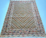 Fine pure wool hand woven Afghan Mishwani tapestry rug 196x143cm Perth
