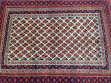 Fine pure wool hand knotted Prayer design Persian Balouchi rug 150x112cm