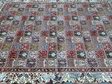 Fine large room size silkinlaid handmade Persian Birjand rug 3.5x2.5m Perth