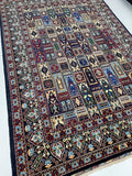 Full room size compartment design handmade Afghan Roshnai rug 302x197cm Perth