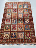 Amazing Authentic Hand Knotted Afghan Super Kazak Rug 1.6x1m