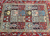 Decorative garden design hand knotted Persian Birjand rug 140x100cm Perth