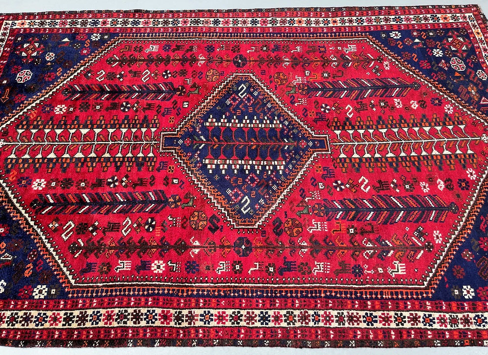 2.5x1.5m Vintage Shiraz Persian Rug - shoparug