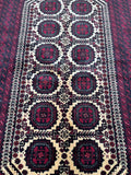 Durable pure wool hand knotted nomadic Persian Balouchi rug 207x107cm Perth