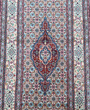 Superb 4m long wool and silk handmade Persian Birjand hall runner rug Perth